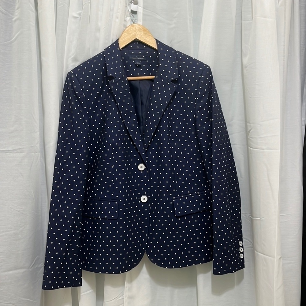 Tommy Hilfiger Navy Polka Dot Blazer